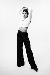 Model bei Sedcard Shooting
